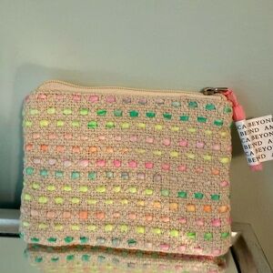 America & Beyond Multicolor Woven Pouch